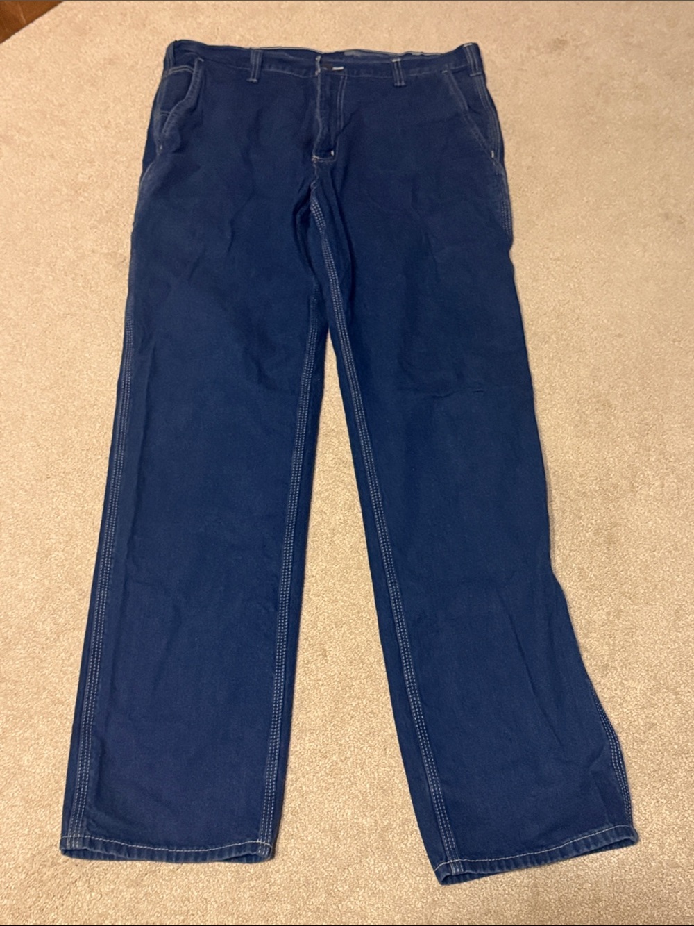 Carhartt Dungaree Fit Blue Jeans Cotton 36X34